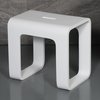 Alfi Brand White Matte Solid Surface Resin Bathroom / Shower Stool ABST99
